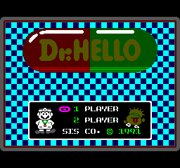 Dr. Hello (Dr. Mario clone) Title Screen